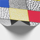Hand Drawn Patchwork Background. Childish textured ラッピングペーパー (角)