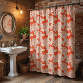 Hand Drawn Peony Floral  シャワーカーテン