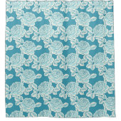 Hand Drawn Peony Floral  シャワーカーテン (正面)