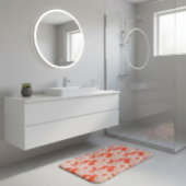 Hand Drawn Peony Floral  バスマット