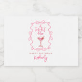 Hand Drawn Pink A Tiny Bit Older Cocktail Birthday リキュールボトルラベル (シングルラベル)