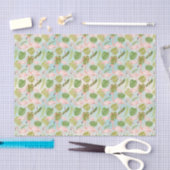 Hand drawn pink flamingo and monstera leaves. Seam 薄葉紙 (クラフト)