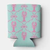 Hand-drawn Pink Lobster and Coquette Bows Cooler 缶クーラー (裏面)