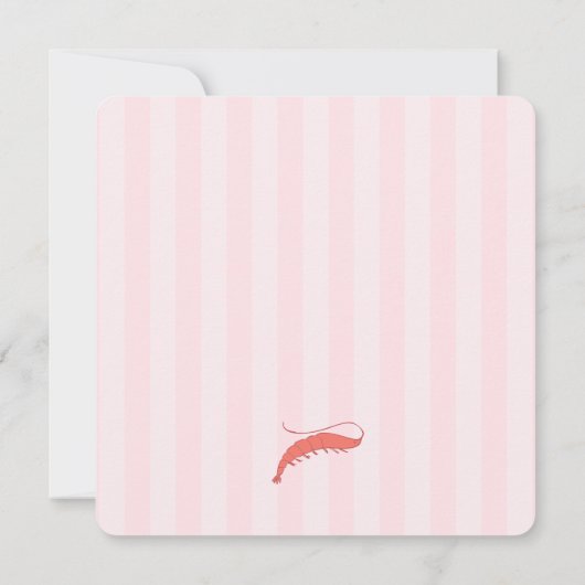Hand-Drawn Pink Red Seafood Boil Couples Shower 招待状 (裏面)