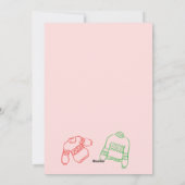 Hand Drawn Pink Red Ugly Sweater Christmas Party シーズンカード (裏面)