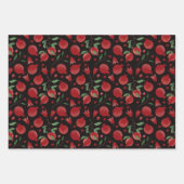 Hand-drawn Pomegranate Fruits Seamless Pattern ラッピングペーパーシート (正面3)