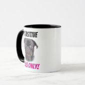 Hand Drawn Pug Mug - Pawsitive Vibes Only! マグカップ (正面左)