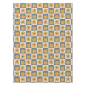 Hand Drawn Pumpkin Check Print Table Cloth テーブルクロス (正面)