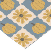 Hand Drawn Pumpkin Check Print Table Runner ロングテーブルランナー (コーナー)