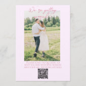 Hand Drawn QR Code Floral Garden Photo Wedding 招待状 (裏面)