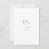 Hand Drawn Quirky Funky Wedding RSVP Card (裏面)