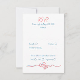 Hand Drawn Quirky Funky Wedding RSVP Card