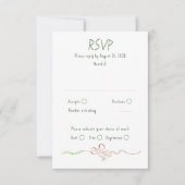 Hand Drawn Quirky Funky Wedding RSVP Card (正面)