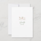 Hand Drawn Quirky Funky Wedding RSVP Card (裏面)