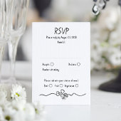 Hand Drawn Quirky Funky Wedding RSVP Card