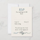 Hand Drawn Quirky Funky Wedding RSVP Card (正面)