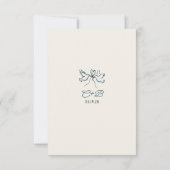 Hand Drawn Quirky Funky Wedding RSVP Card (裏面)