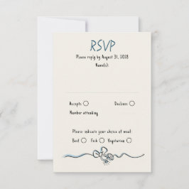 Hand Drawn Quirky Funky Wedding RSVP Card