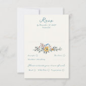 Hand Drawn Quirky Funky Wedding RSVP Card (正面)