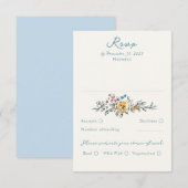 Hand Drawn Quirky Funky Wedding RSVP Card (正面/裏面)