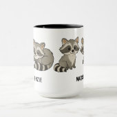 Hand Drawn Racoon Custom Cute マグカップ (中央)