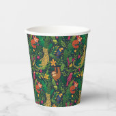 Hand Drawn Rainforest Animals Paper Cups 紙コップ (正面)