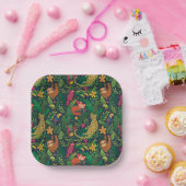 Hand Drawn Rainforest Animals Paper Plates ペーパープレート (パーティー)