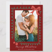 Hand Drawn Red and Green Merry シーズンカード