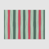 Hand Drawn Red and Green Striped Holiday 薄葉紙 (正面)