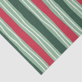 Hand Drawn Red and Green Striped Holiday 薄葉紙 (詳細)