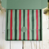 Hand Drawn Red and Green Striped Holiday 薄葉紙