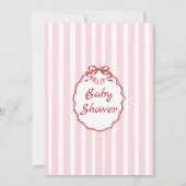Hand Drawn Red Berry Strawberry Baby Shower 招待状 (裏面)