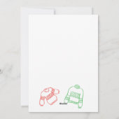 Hand Drawn Red Green Ugly Sweater Christmas Party シーズンカード (裏面)