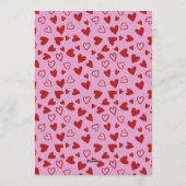 Hand Drawn Red Pink Hearts Photo Valentines Day シーズンカード (裏面)