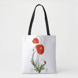  Hand drawn red poppy illustration poppy  トートバッグ