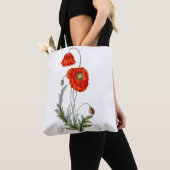  Hand drawn red poppy illustration poppy  トートバッグ (クローズアップ)