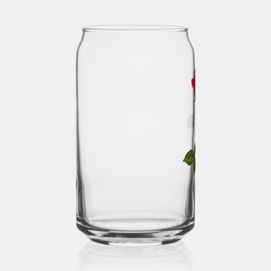 Hand-Drawn Red Rose Can Glass ガラス缶 (右)