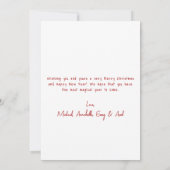 Hand Drawn Red Whimsical Photo Christmas シーズンカード (裏面)