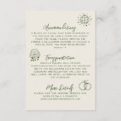 Hand Drawn Retro Wedding Details エンクロージャーカード (裏面)