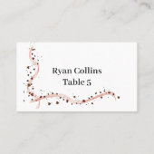 Hand Drawn Ribbon and flower Place Cards プレイスカード (裏面)