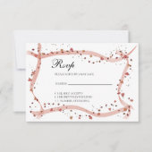 Hand drawn ribbon and flowers RSVP card (正面)