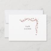 Hand drawn ribbon and flowers RSVP card (裏面)