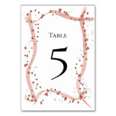 Hand Drawn ribbon and flowers Table Number Card テーブルナンバー (裏面)