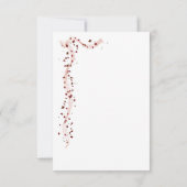 Hand Drawn ribbon and flowers Thank You Card サンキューカード (裏面)