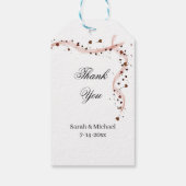 Hand drawn ribbon and flowers Wedding Stickers ギフトタグ (裏面)