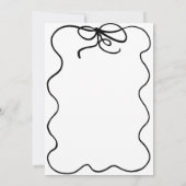 hand drawn ribbon baby shower. 招待状 (裏面)