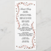 Hand Drawn ribbon flower double side program card  プログラム (裏面)