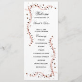 Hand Drawn ribbon flower double side program card プログラム (正面)