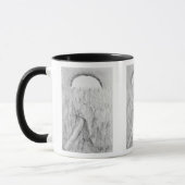 Hand-drawn road and evergreens with moon Mug マグカップ (左)