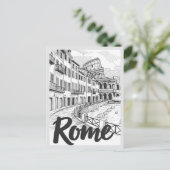 Hand drawn Rome Italy Scene Landmark ポストカード (スタンド正面)